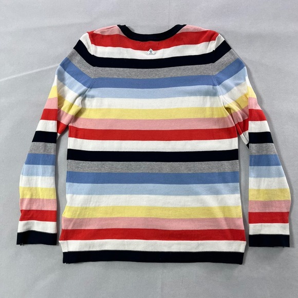 Barbour Cotton Sweater Women size 6 Multicolor Stripe Seaview Knit made in Italy